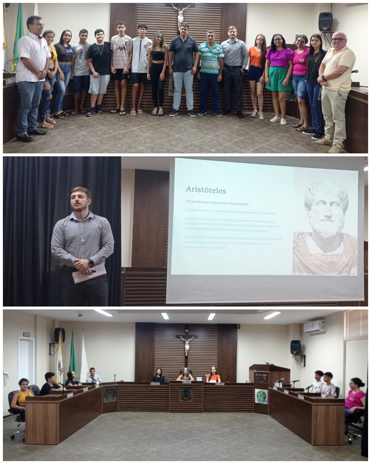 Jovens fazem visita a Câmara Municipal de Guiricema